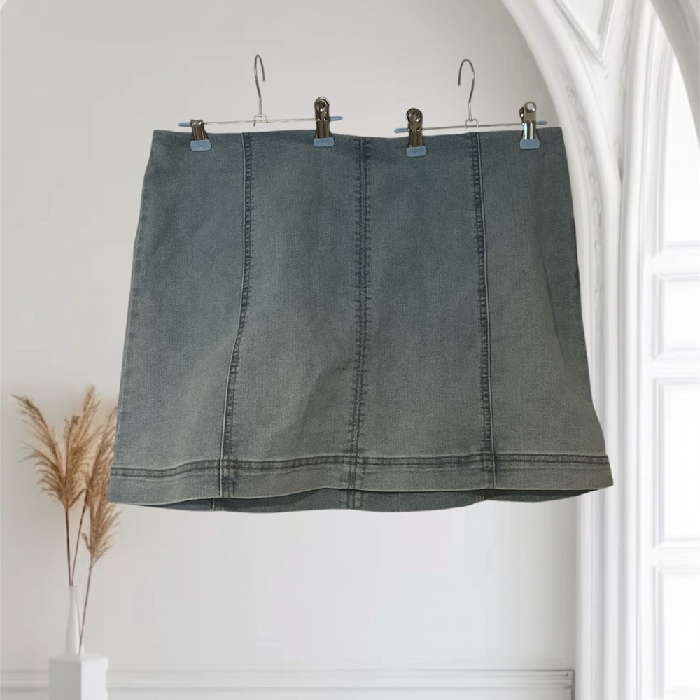 Wild Fable Denim Mini Skirt in Gray